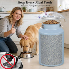 30 lb Stainless Steel Dog Food Storage Container, Airtight Metal Canister with Lid & Scoop, Extra Large Capacity for Multi-Pet Families, Preserve Freshness