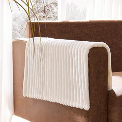 100% Waterproof Couch Arm Covers 2pcs, Fuzzy Chair Arm Covers Thick Soft Recliner Chair Armrest Protectors, Non-Slip Couch Armrest Cover Pet mats for Sofa (White, 22" x 22" 2 Pack)