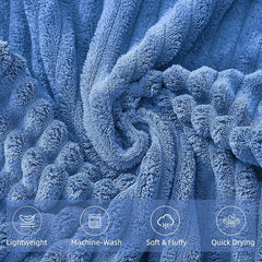 2 Piece Bath Sheets, 40"x80" Microfiber Bath Towels, Blue | Extra-large size, Quick dry, Highly Absorbent, Lint Free .shower towels for bathroom gym spa .Big and Tall users