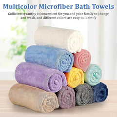 10 Pack Bath Towels Set, Soft Microfiber Towel 27.5 x 55 Inches | Lightweight, Quick Dry, Highly Absorbent Towels for Bathroom, Shower & Beach(Multicolor)