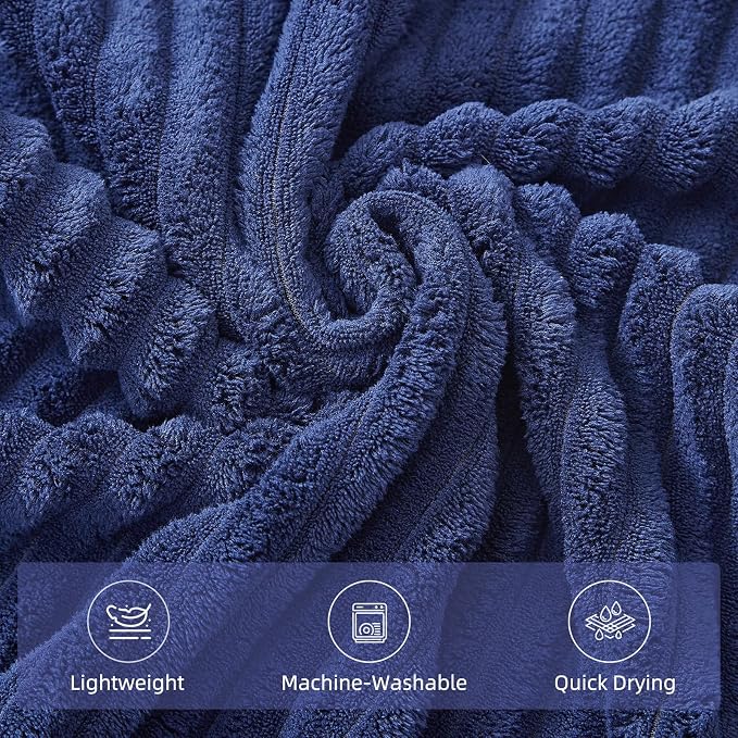 2 Piece Bath Sheets, 40"x80" Bath Towels, Navy Blue | Extra-large size, Quick dry, Highly Absorbent, Lint Free .shower towels for bathroom gym spa .Big and Tall users