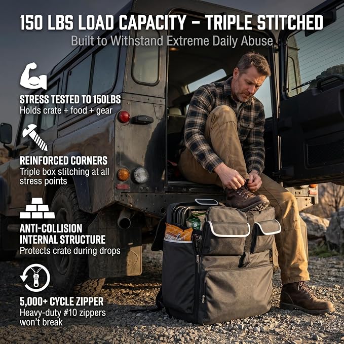 30" Dog Cage Storage Bag, Heavy Duty Waterproof 1680D Oxford & Shockproof Pearl Cotton DogCrate Carry Bag, 3-Side Open Dog Fence Carrying Bag,for Foldable Wire Crates Pet Playpen Outdoor RV Travel
