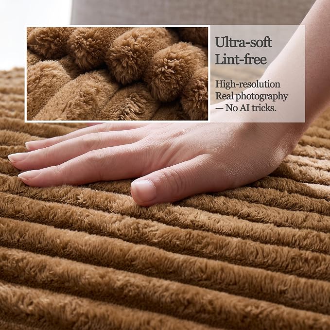 100% Waterproof Couch Arm Covers 2pcs, Fuzzy Chair Arm Covers Thick Soft Recliner Chair Armrest Protectors, Non-Slip Couch Armrest Cover Pet mats for Sofa (Coconut, 22" x 22" 2 Pack)