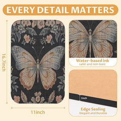 2 Pack Cat Wall Scratcher, Art Cat Scratching Board for Cats | Wall Mounted Cat Scratch Pad, Water-Based Ink, Hook&Loop Strips, Floor or Wall Use, 16.7x11x1 Inch, Owl & Butterfly