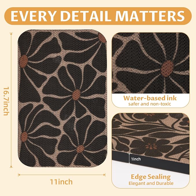 2 Pack Cat Wall Scratcher, Art Cat Scratching Board for Cats | Wall Mounted Cat Scratch Pad, Water-Based Ink, Hook&Loop Strips, Floor or Wall Use, 16.7x11x1 Inch, Black & White 4