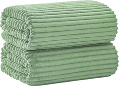2 Piece Bath Sheets, 40"x80" Bath Towels, Sage Green | Extra-large size, Quick dry, Highly Absorbent, Lint Free .shower towels for bathroom gym spa .Big and Tall users