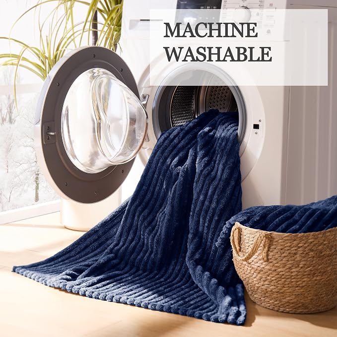 100% Waterproof Couch Arm Covers 2pcs, Fuzzy Chair Arm Covers Thick Soft Recliner Chair Armrest Protectors, Non-Slip Couch Armrest Cover Pet mats for Sofa (Navy Blue, 22" x 22" 2 Pack)