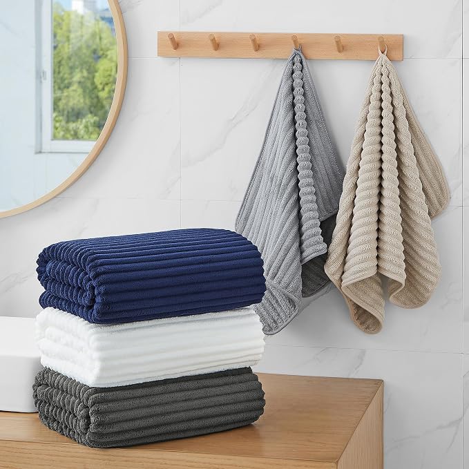 2 Piece Bath Sheets, 40"x80" Bath Towels, Charcoal Gray | Extra-large size, Quick dry, Highly Absorbent, Lint Free .shower towels for bathroom gym spa .Big and Tall users